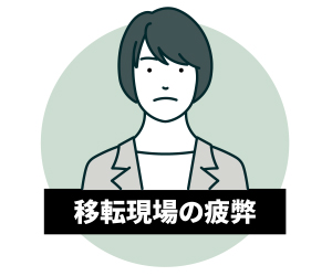 移転現場の疲弊