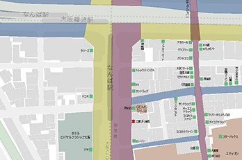難波エリアの路面貸店舗賃料相場2023年