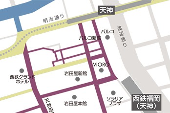 天神エリアの路面貸店舗賃料相場2022年