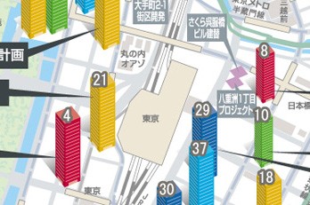 東京オフィスビル竣工マップ 【2010年版】