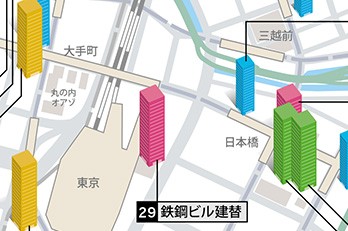 東京駅周辺 - 東京オフィスビル竣工マップ 【2013年版】