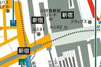 新宿エリアの路面貸店舗賃料相場2012年