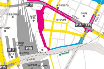 新宿エリアの路面貸店舗賃料相場2016年