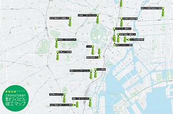 2022年 東京オフィスビル竣工予定MAP｜2022年版