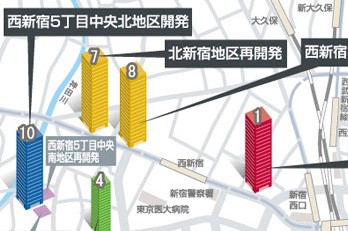 西新宿 東新宿 渋谷 恵比寿 東京オフィスビル竣工マップ 10年版 Cbre