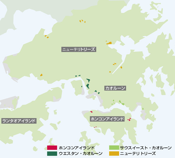 香港の主要な物流エリア