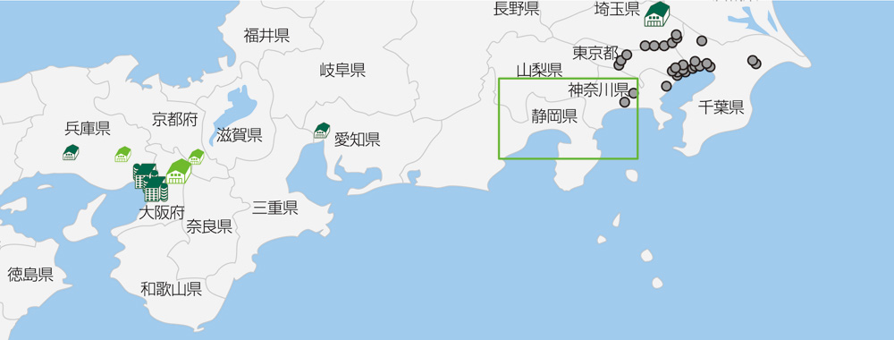 物流施設の分布