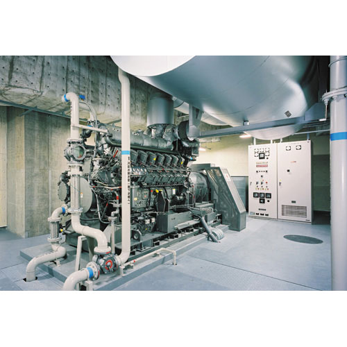 東京宝塚ビル 災害時にライフラインを確保する非常用発電機
