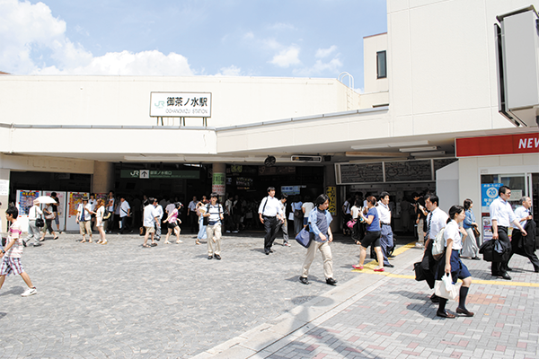 現在の御茶ノ水駅御茶ノ水橋口の様子