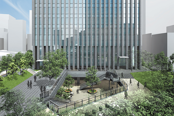 御茶ノ水ソラシティ　プラザ地上部　完成予想図