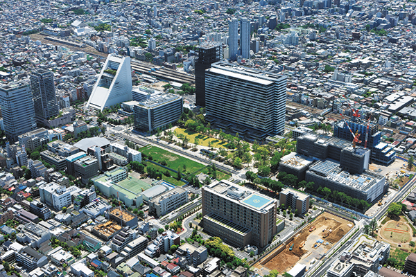 現在の中野駅周辺上空写真