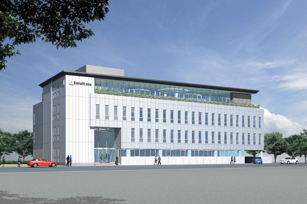 2009年1月に竣工予定の松山コールセンター（完成予想外観パース）