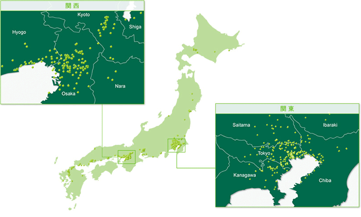 首都圏・関西圏を中心に多数の仲介実績