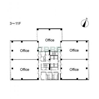 3階〜11階 平面図