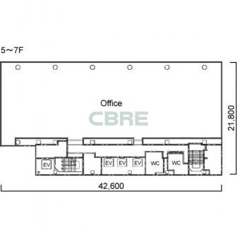 5階〜7階 平面図