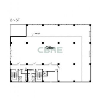 2階〜5階 平面図
