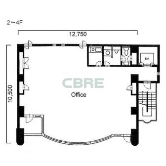 2階〜4階 平面図
