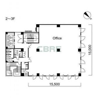 2階〜3階 平面図