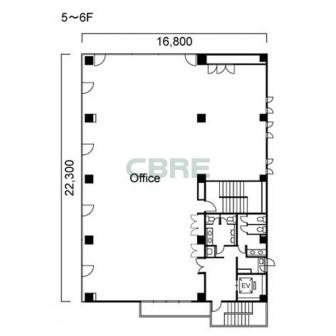 5階〜6階 平面図