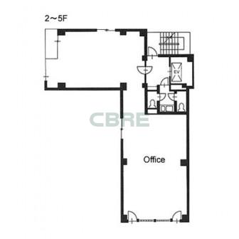 2階〜5階 平面図