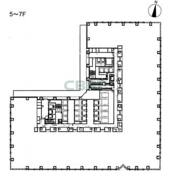 5階〜7階 平面図