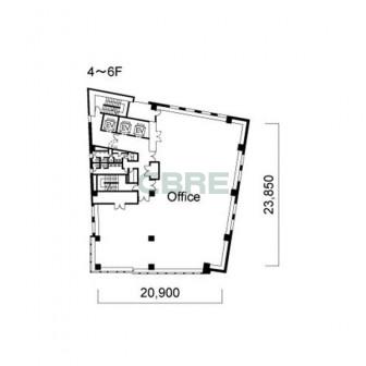 4階〜6階 平面図