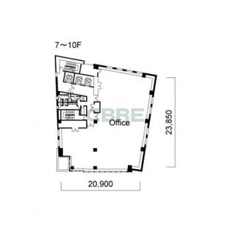 7階〜10階 平面図