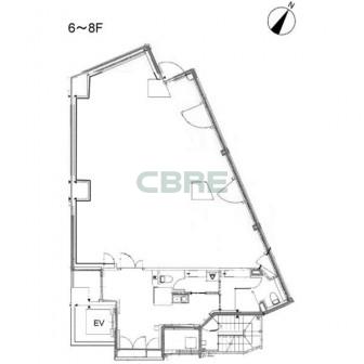 6階〜8階 平面図