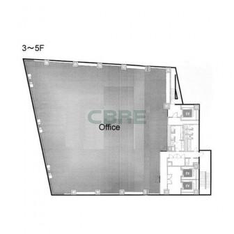 3階〜5階 平面図