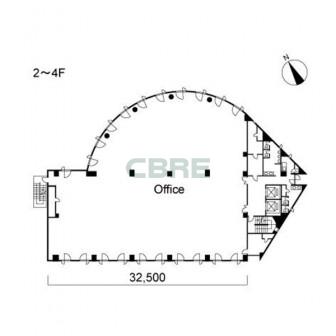 2階〜4階 平面図