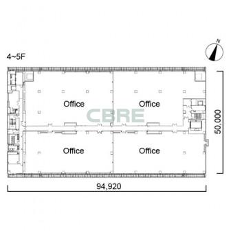 4階〜5階 平面図