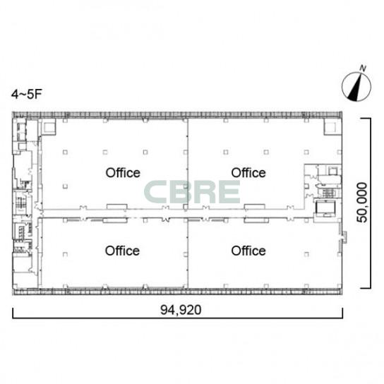 4階〜5階 平面図