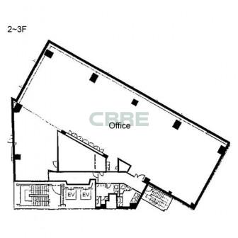 2階〜3階 平面図