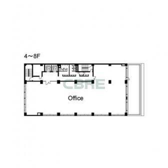 4階〜8階 平面図