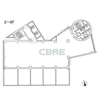 2階〜6階 平面図