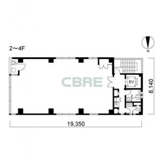 2階〜4階 平面図