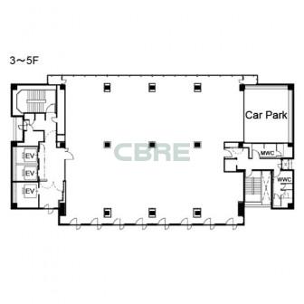 3階〜5階 平面図