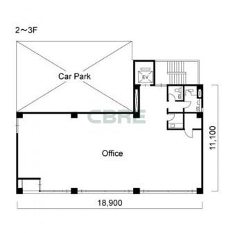 2階〜3階 平面図