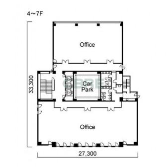 4階〜7階 平面図