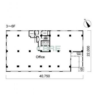 3階〜6階 平面図