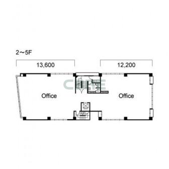 2階〜5階 平面図