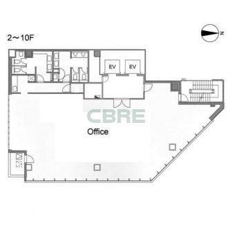 2階〜10階 平面図