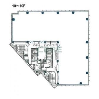 10階〜19階 平面図