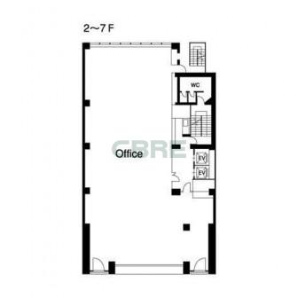 2階〜7階 平面図