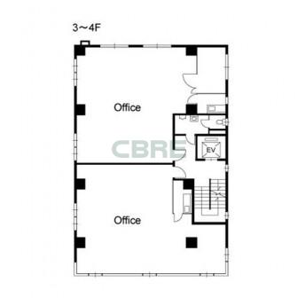 3階〜4階 平面図