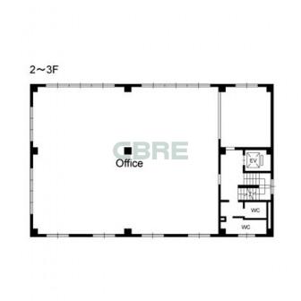 2階〜3階 平面図