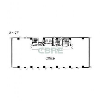 3階〜7階 平面図