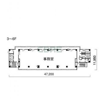 3階〜6階 平面図