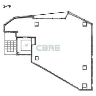 2階〜7階 平面図