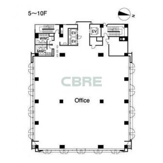 5階〜10階 平面図